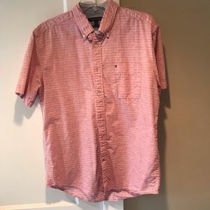 Tommy Hilfiger casual light red dress shirt size M